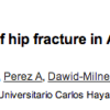 Alzheimers/Hip Fractures